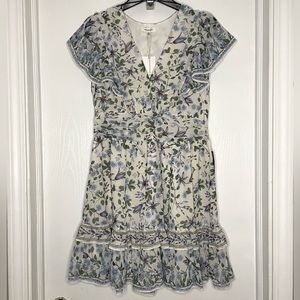 Max Studio Women’s V-Neck Flutter Sleeve Short Dress Sz.M